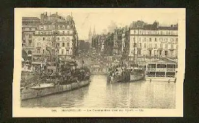 Marseille. La Canebiere vue du port.