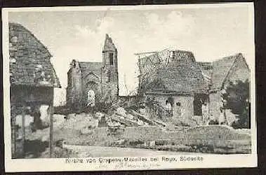 Roye. Kirche von Crapeau Mesniles bei Sudseite.