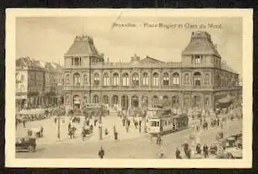 Bruxelles. Place Rogier et Gare du Nord.