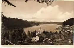 Schluchsee. Schwarzwald See mit Pension Hubertus