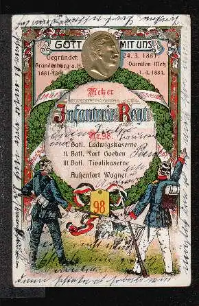 Brandenburg. Infanterie Reg. Nr. 98