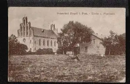 Zingst. Kirche und Fahrhaus