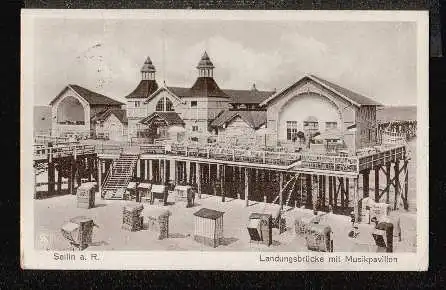 Sellin a. R. Landungsbrücke mit Musikpavillon