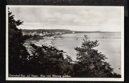 Binz Ostseebad auf Rügen. Binz vom Blitzweg gesehen