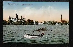 Schwerin i M. Blick vom See aus.