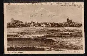 BAD WAREN Müritz. Panorama mit Müritzsee bei Sturm