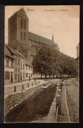 Wismar. Frischegrube m. Nikolaikirche