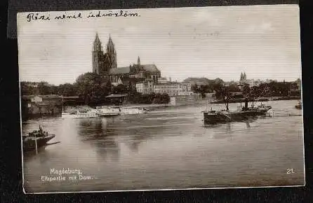 Magdeburg. Elbpartie mit Dom