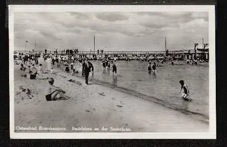 Ostseebad Brunshaupten. Badeleben an der Seebrücke