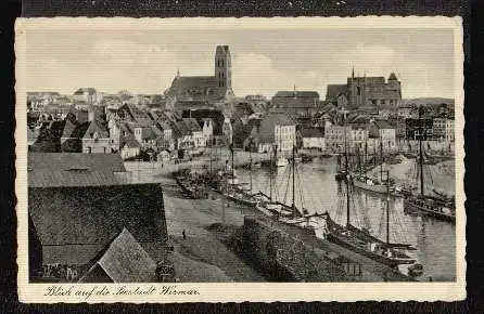 Wismar. Blick auf die Seestadt.
