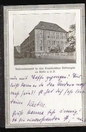 Halle a. S. Reservelazarett in den Franckeschen Stiftungen