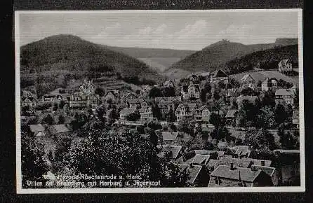 Wernigerode Nöschenrode. Villen an Kreuzberg mit Harburg