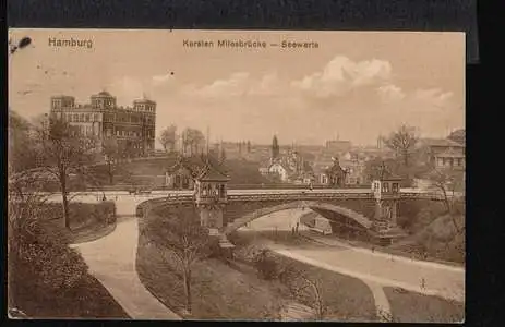 Hamburg. Kersten Milesbrücke.Seewarte