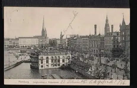 Hamburg. Jungfernstieg u. Alsterdamm