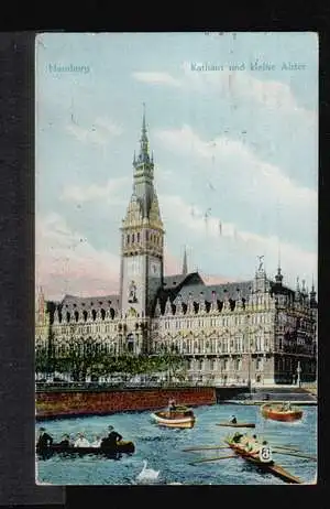 Hamburg. Rathaus und kleine Alster