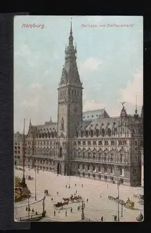 Hamburg. Rathaus und Rathausmarkt