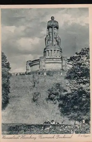 Hamburg. Hansestadt. Bismarckdenkmal