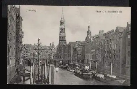 Hamburg. Fleet b.d. Reinersbrücke