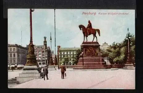 Hamburg. Kaiser Wilhelmdenkmal