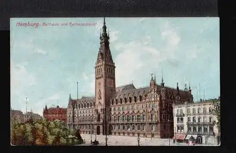 Hamburg. Rathaus und Rathausmarkt