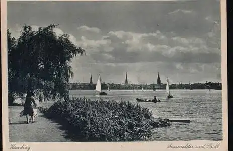 Hamburg. Aussenalster und Stadt