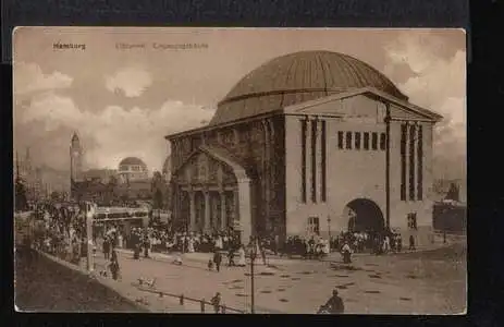 Hamburg. Elbtunnel, Eingangsgebäude