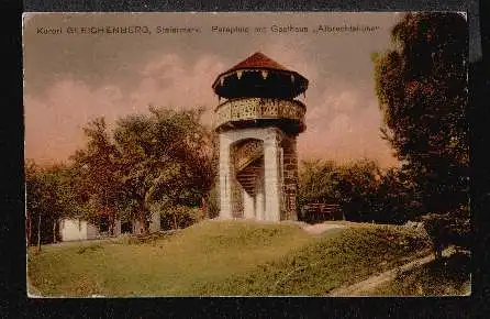 Kurort Gleichenberg. Steiermark. Parapluie mit Gasthaus