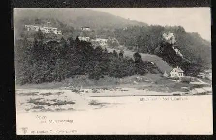 Mürzzuschlag. Blick auf Hotel Lambach