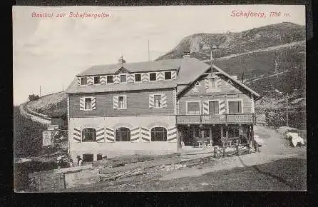Schafberg 1780 m. Gasthaus zur Schafbergalpe