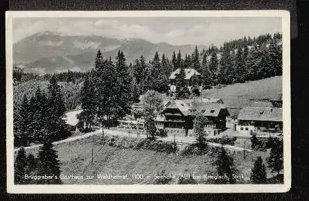 Krieglach. Stmk. Bruggrabers Gasthaus zur Waldheimat