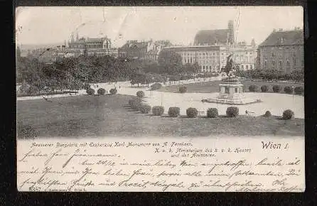 Wien. Ausserer Burgplatz mit Erzherzog Karl Monument