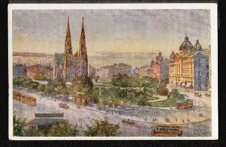 Wien. Maximilianplatz mit Votivkirche.