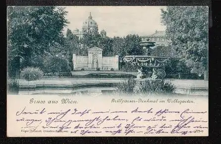 Wien. Grillparzel Denkmal im Volkspark