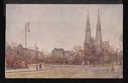 Wien. Maximilianplatz mit Votivkirche.