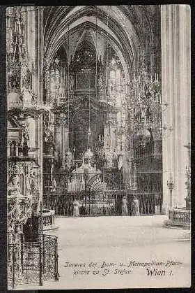 Wien. Inneres der Dom u. Metropolitan Pfarrkirche zu St. Stefan.