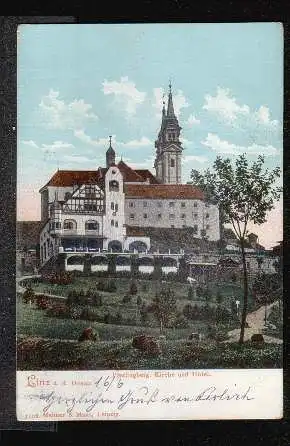 Linz a.d. Donau. Pöstlingberg. Kirche und Hotel
