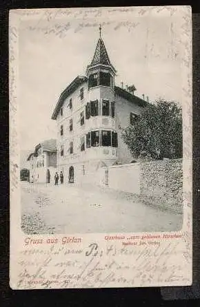 Girlan. Gasthaus "zum goldenen Hirschen"