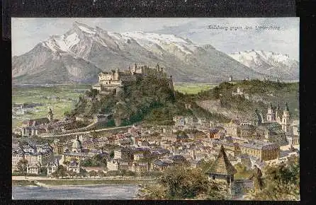 Salzburg gegen den Untersberg
