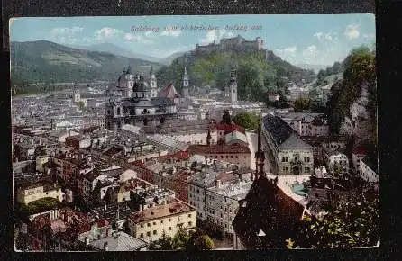 Salzburg vom elektrischen Aufzug aus.