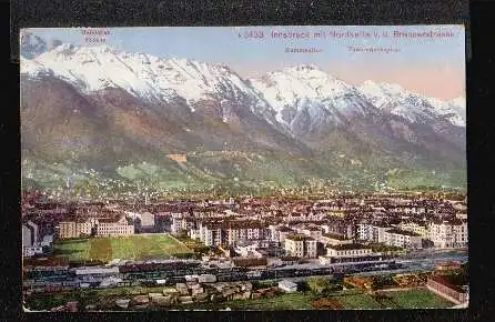 Innsbruck mit Nordkette v.d. Brennerstrasse