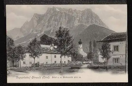 Zugspitzdorf Ehrwald (Tirol). Blick a. d. Wettersfein