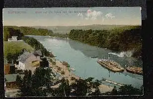 Bernburg. Blick auf die Saale von der Schlossterrasse