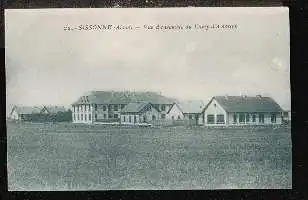 S1SSONNE (Aisne). Vue d&#039;ensemble du Camp d&#039;Aviation