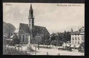 Bozen. Waltherplatz und Pfarrkirche.