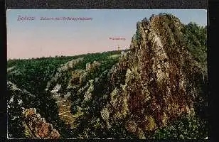 Bodetal. Schurre mit Rosstrappenfelsen