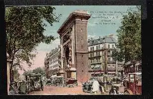 Paris. Le Boulevard et la porte Saint Denis.