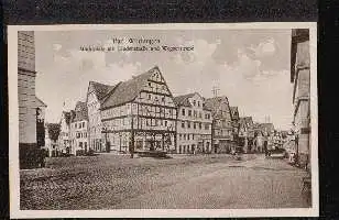 Bad Wildungen. Marktplatz mit Lindenstraße und Wegaerstrasse