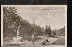 Bad Wildungen. Kurpark mit brunnennymphe.