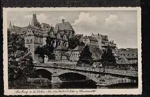 Marburg a. Lahn. An der Lahnbrücke.