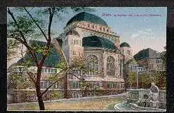 Essen. Synagoge mit Jahrhundertbrunnen.